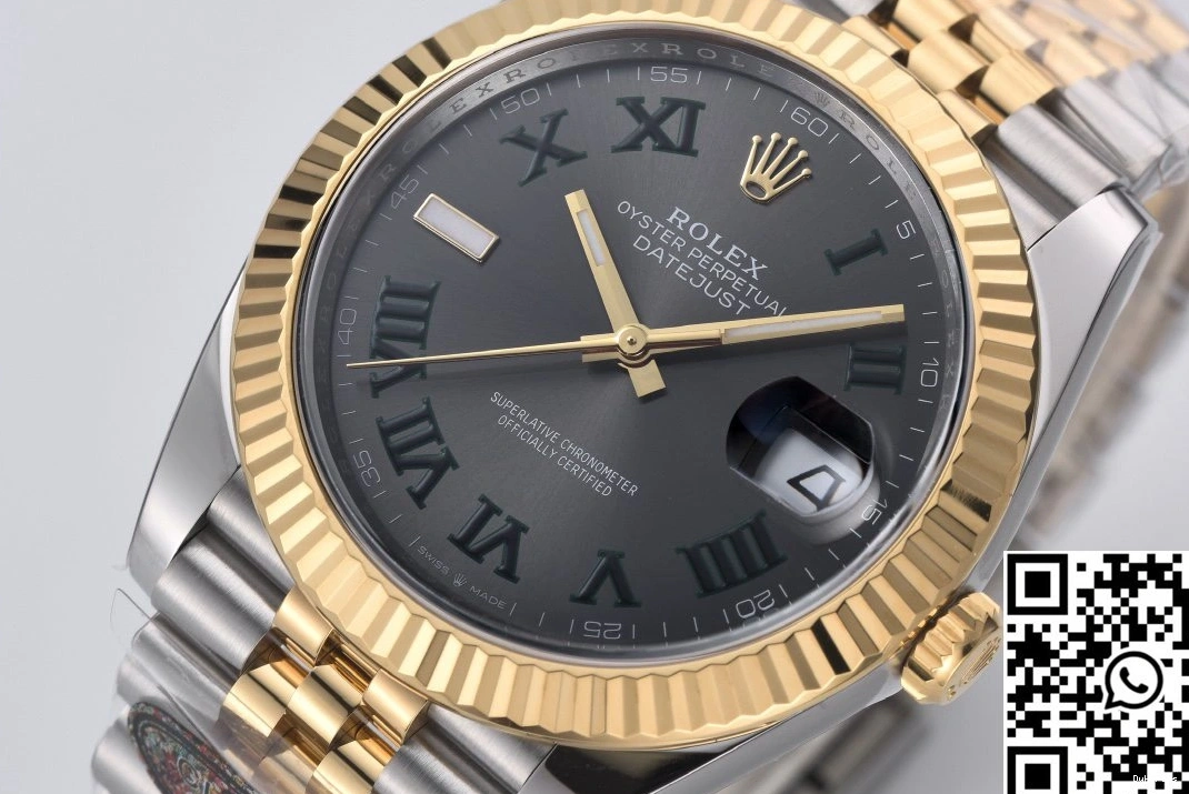 Wimbledon Rolex Dial Grey M126333-0020 Datejust Clean Factory 0323